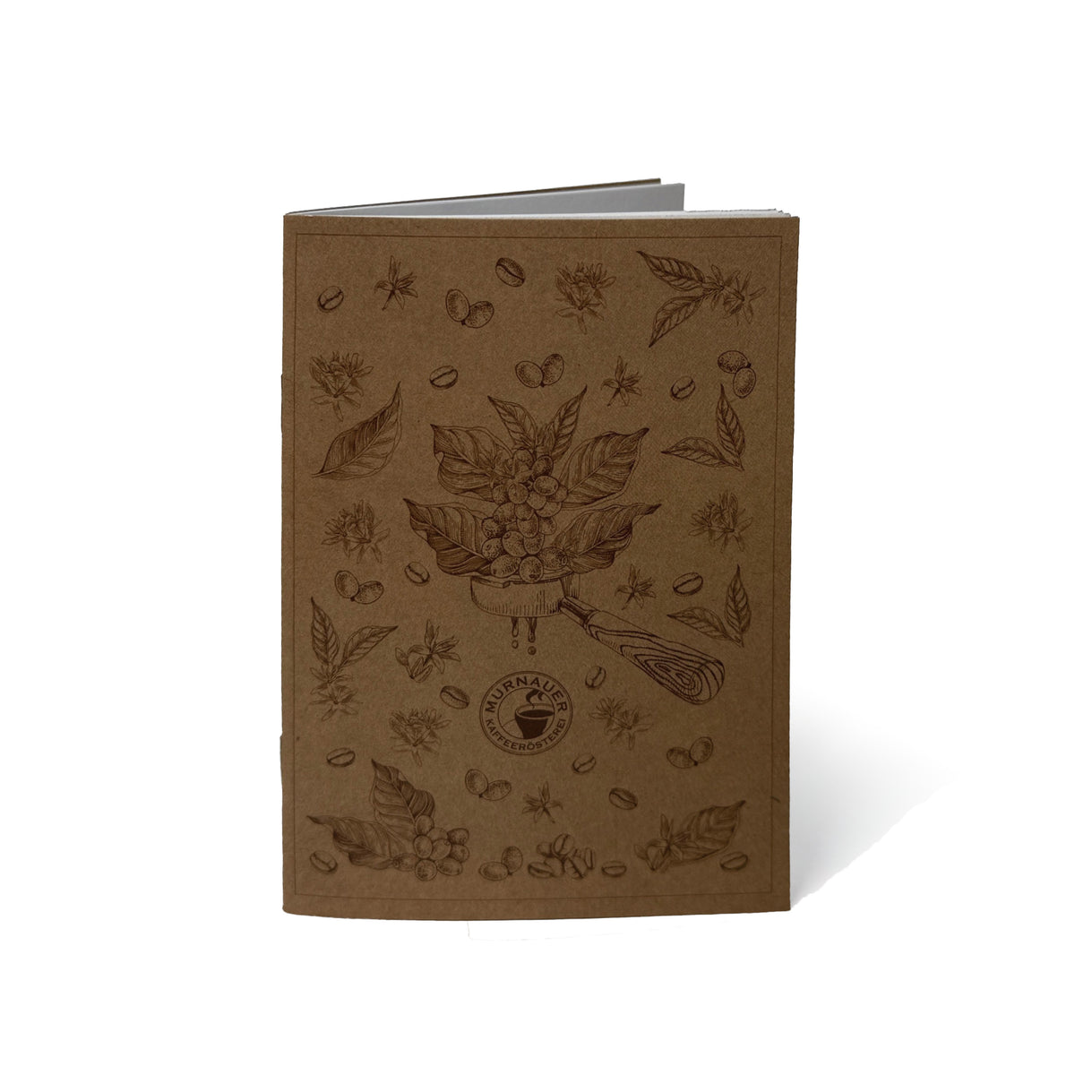 Packshot Notizbüchlein mit Kaffeeornamenten als Cover
