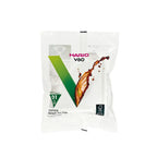 Hario V60 Filterpapier Größe 01 für 1 bis 2 Tassen in transparenter Beutelverpackung mit grünem V und Kaffeeflussmotiv, 100 Stück