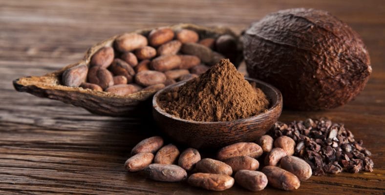 Zum Thema: Kaffee und Schokolade/ Schokolade und Kaffee : Kakaobohne Schokolade Schokobohne