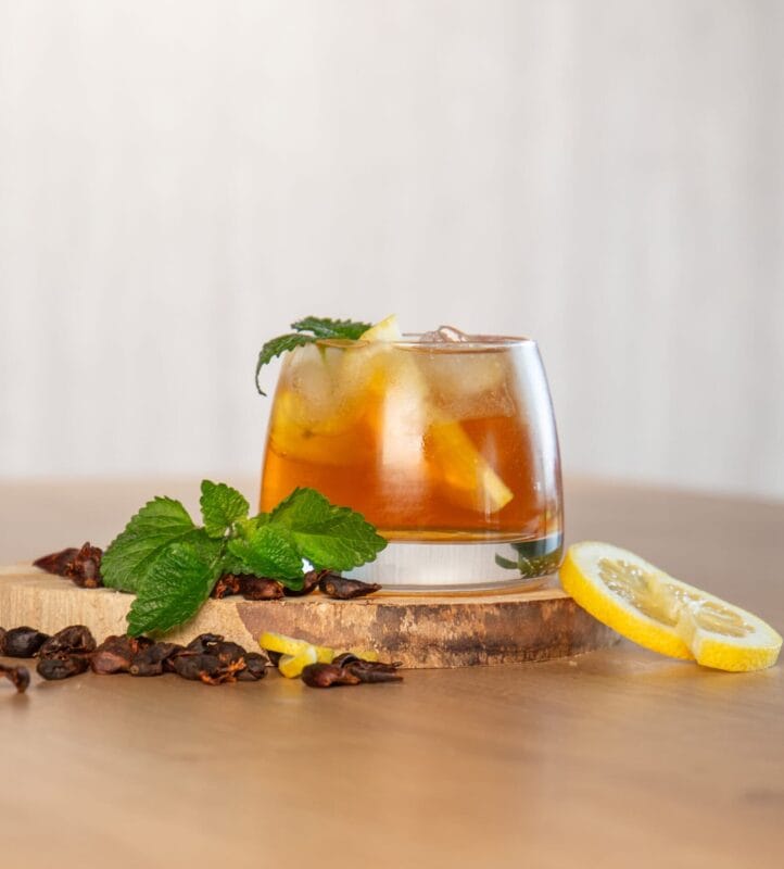 Litschi Cascara - fertig zubereitet und garniert