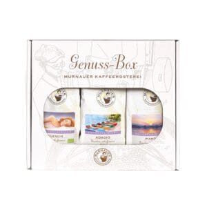 Genuss-Box Entkoffeiniert: 3 x 250g mit unseren DeCaf aus Brasilien und Peru