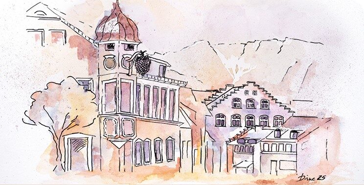 Kunstwerk der diesjährigen Murnau-Edition - Zentrum der Stadt