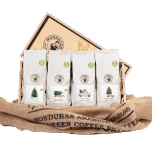 Advents-Edition, Packshot mit Holzbox und Kaffeesack (nicht im Preis inbegriffen) - Freigestellter Packshot