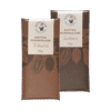 Kaffee-Schokolade: Vollmilch und Zartbitter als Packshot