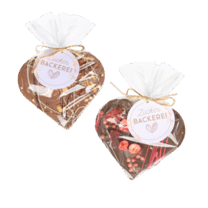 Schoko-Herz: Herzschokolade in zwei verschieden Sorten Packshot