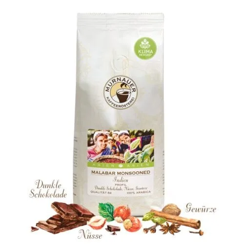 Malabar Monsooned, Indien: Packshot mit Aromen